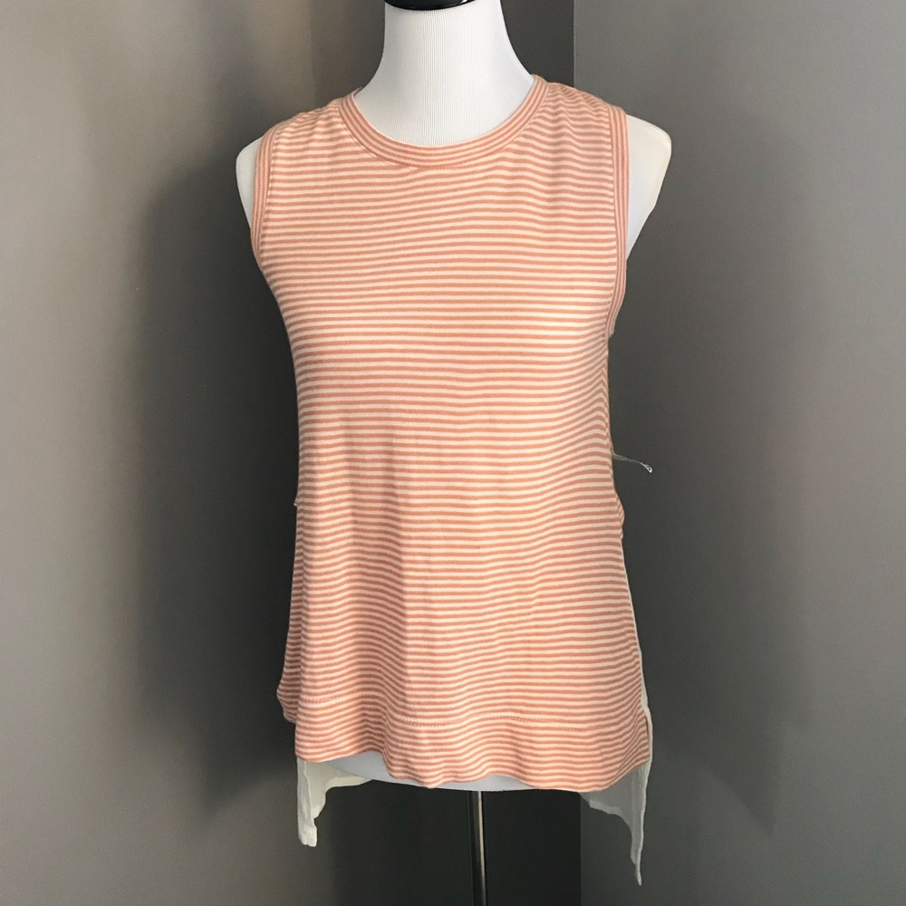 Zara Striped Tunic Tank Small Women’s Orange New - Picture 2 of 5